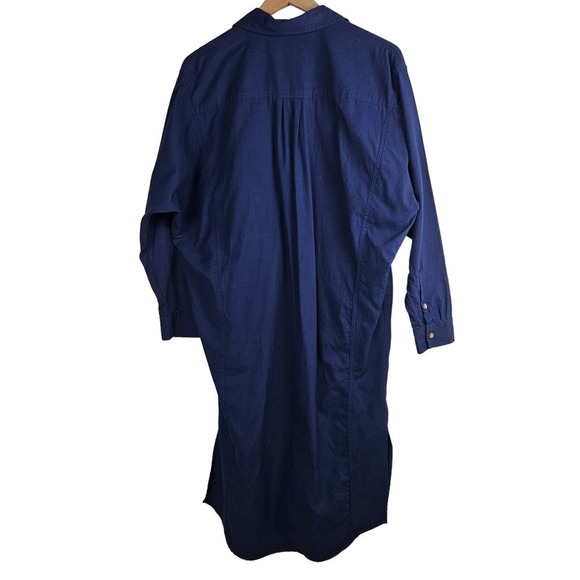 Universal Thread Midi Shirt‎ Dress XS Navy Blue Button Front - Picture 8 of 10